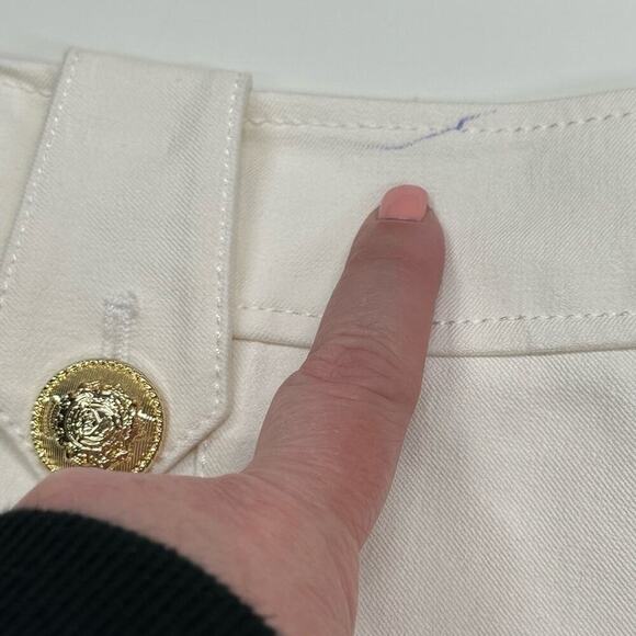 NWOT | Derek Lam 10 Crosby | Robertson Flare Trousers | White/Gold | Size 18 - Picture 8 of 16